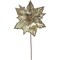 Northlight 24" Metallic Champagne Gold Glittered Poinsettia Christmas Stem Spray